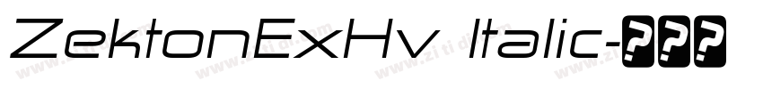 ZektonExHv Italic字体转换